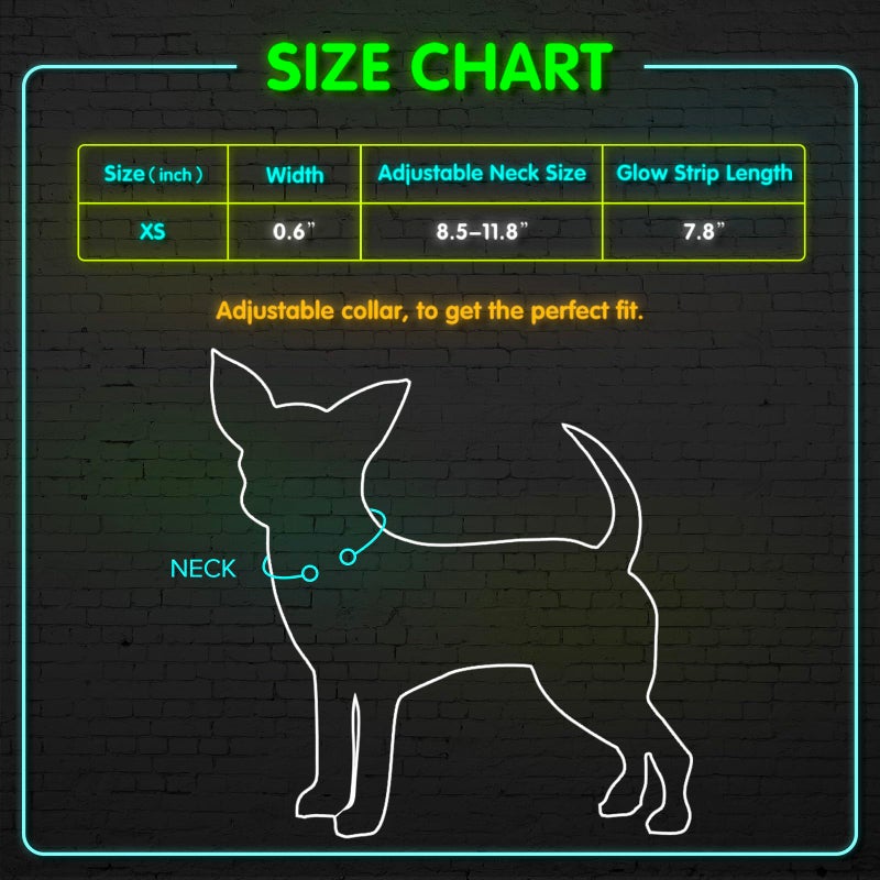 BSEEN Adjustable LED Dog & Cat Collar - Rechargeable, Small Breeds, Green, 8.5-11.8 inches, Nylon, Lightweight, Reflective, 2 Flash Modes - Image 4